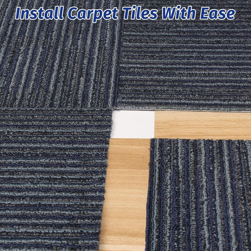 JutboRstp Carpet Tile Tape Double Sided, 4 x 4 Inches 100 Tabs, Rug Tape Grippers for Indoor Outdoor Use, Non Slip Adhesive for Area Rugs on Hardwood, Vinyl, Concrete Floors, Residue Free - Image 4